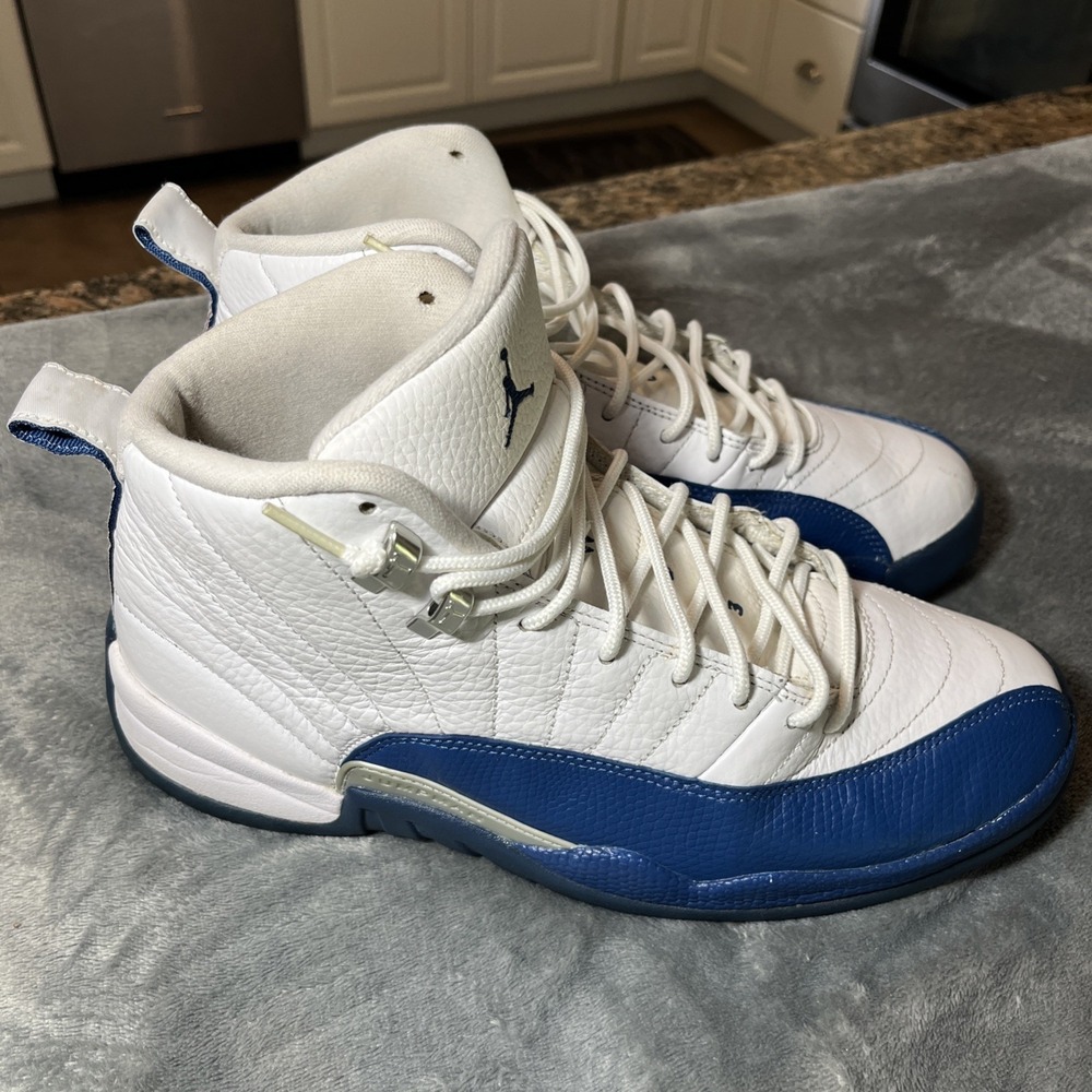 Nike‎ Air Jordan 12 Retro French Blue White Men's Size 10 Basketball Sneakers